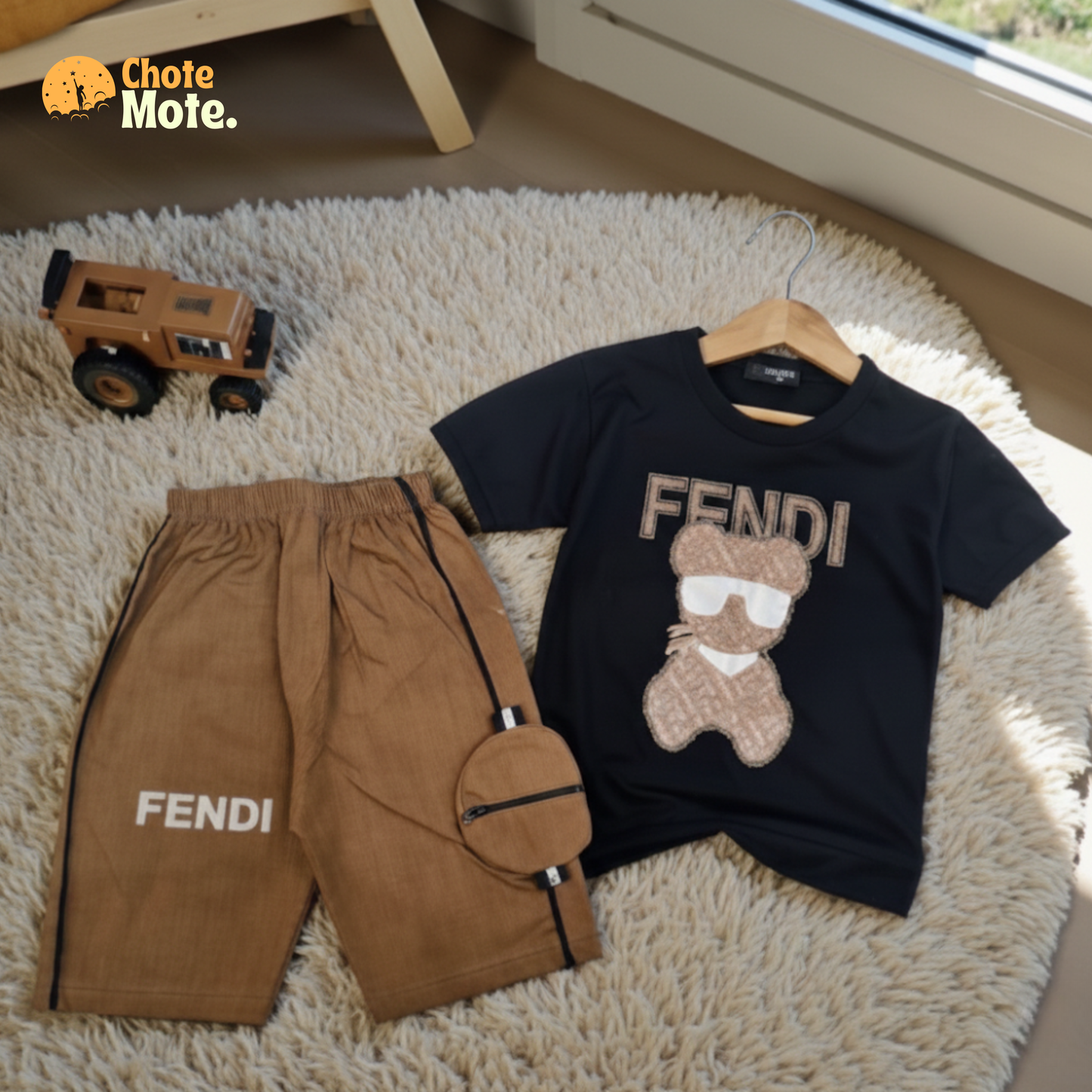 Article 3905 : Boys Premium 2-Piece Summer Suit in Black & Brown