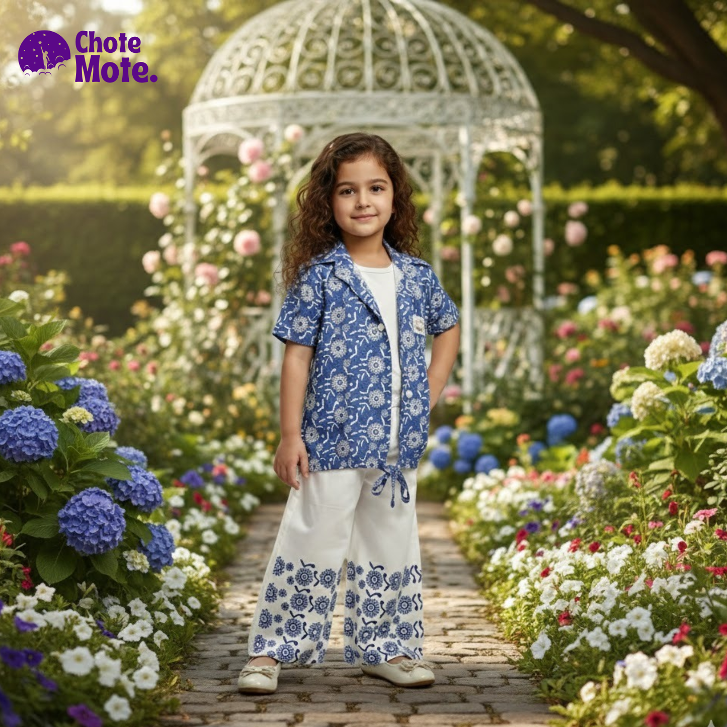 Article 40142: Designer Floral Print 2pcs Suit for Girls